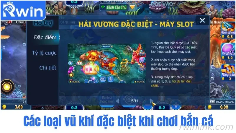 Vũ khí trong game bắn cá