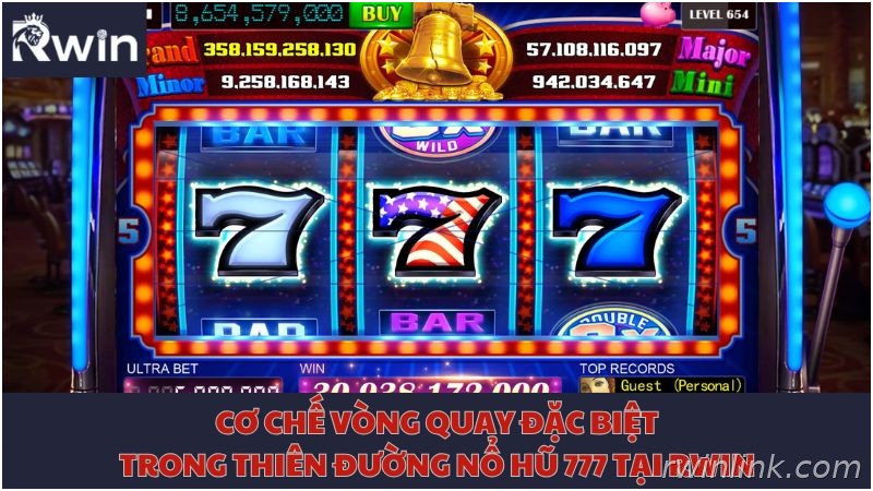 Vòng quay thưởng trong Thiên đường nổ hũ 777